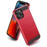 Mobigear Brushed Armor iPhone 12 Pro Max Hülle Hardcase Backcover Stoßfest - Rot