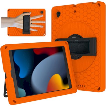 Mobigear Ruggedized iPad 8 (2020) Hülle EVA Schaum Backcover + Ständer - Orange