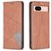 Mobigear Rhombus Slim Google Pixel 8a Hülle Klapphülle - Braun