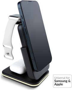 Mobilize 4in1 Detachable Ladestation Qi Wireless 15W - Schwarz
