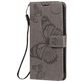 Mobigear Butterfly iPhone 12 Hülle Klapphülle Geldbörse - Grau