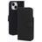 Mobiparts Wallet iPhone 15 MagSafe Hülle Echtes Leder Klapphülle Geldbörse - Schwarz
