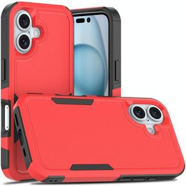 Mobigear Heavy Armor iPhone 16 Hülle Hardcase Backcover Stoßfest - Rot