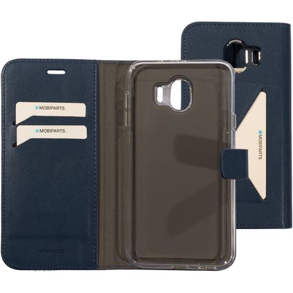 Mobiparts Classic Wallet Samsung Galaxy J4 (2018) Hülle Klapphülle Geldbörse - Blau