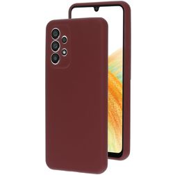 Mobiparts Samsung Galaxy A33 Silikon Hülle Backcover - Plum Red