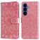 Mobigear Sunflower Samsung Galaxy S26 Plus Hülle Klapphülle Geldbörse - Roségold