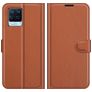 Mobigear Classic Realme 8 Hülle Klapphülle Geldbörse - Cognac
