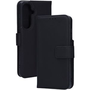 Mobiparts Wallet Samsung Galaxy S26 Plus Hülle Echtes Leder Klapphülle Geldbörse - Schwarz