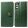 Mobigear Snap Button Samsung Galaxy S21 FE Hülle Klapphülle Geldbörse - Grün