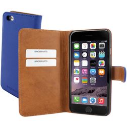 Mobiparts Premium Wallet iPhone 6s Hülle Klapphülle Geldbörse - Blau