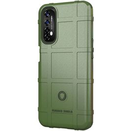 Mobigear Rugged Shield Realme 7 Hülle Flexibles TPU Backcover Stoßfest - Grün