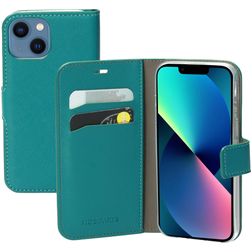 Mobiparts Saffiano Wallet iPhone 13 Mini Hülle Klapphülle Geldbörse - Türkis