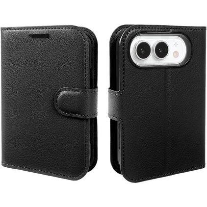 Mobigear Classic iPhone Duo Hülle Klapphülle Geldbörse - Schwarz