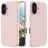 Mobigear Rubber Touch iPhone 16 Silikon Hülle Backcover - Pink