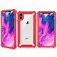 Mobigear Two-Layer iPhone XS Max Hülle Hardcase Backcover Stoßfest - Transparent / Rot