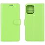 Mobigear Classic iPhone 12 Mini Hülle Klapphülle Geldbörse - Grün