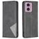 Mobigear Rhombus Slim Motorola Moto G04 Hülle Klapphülle - Schwarz