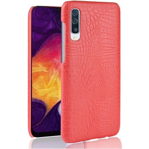 Mobigear Croco Samsung Galaxy A50 Hülle Hardcase Backcover - Rot