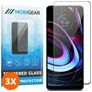 Mobigear Premium Motorola Edge (2021) Panzerglas Gehärtetes Glas Displayschutz - Hüllenfreundlich - Schwarz (3er Pack)