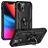 Mobigear Armor Ring iPhone 14 Plus Hülle Hardcase Backcover Stoßfest mit Ringhalter - Schwarz