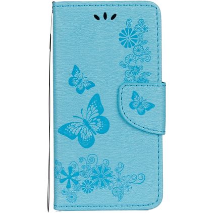 Mobigear Butterfly iPhone XS Hülle Klapphülle Geldbörse - Blau