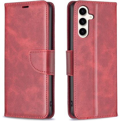Mobigear Excellent Samsung Galaxy S24 FE Hülle Klapphülle Geldbörse - Rot
