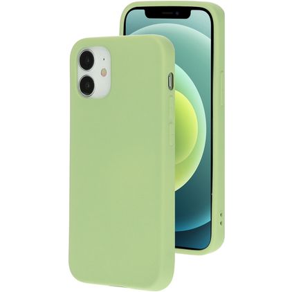 Mobiparts iPhone 12 Mini Silikon Hülle Backcover - Pistache Green