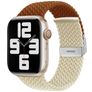 Mobigear Braided Dual Nylon Apple Watch Armband Klappschließe - 49/46/45/44 mm - Braun / Polarstern