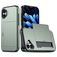 Mobigear Card iPhone 16 Hülle Hardcase Backcover Stoßfest mit Kartenhalter - Grün