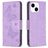 Mobigear Butterfly iPhone 15 Hülle Klapphülle Geldbörse - Lila