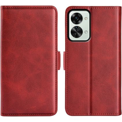 Mobigear Slim Magnet OnePlus Nord 2T 5G Hülle Klapphülle Geldbörse - Rot