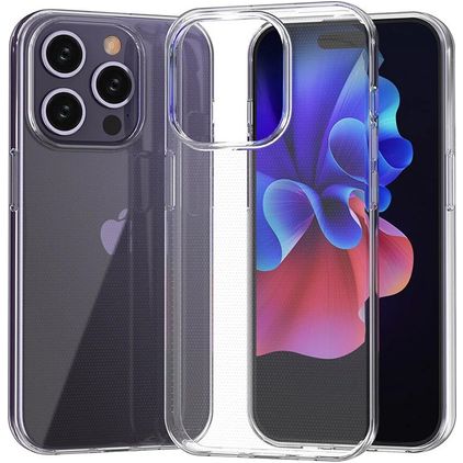 Mobigear Basics Durchsichtig iPhone 15 Pro Max Hülle Flexibles TPU Backcover - Transparent