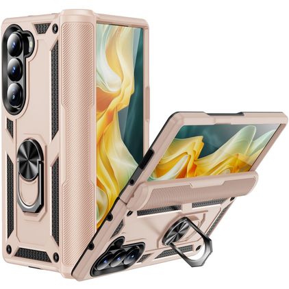 Mobigear Armor Ring Samsung Galaxy Z Fold 6 Hardcase Backcover Shockproof mit Ringhalter - Orange