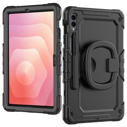 Mobilize Rotating Defender Samsung Galaxy Tab S11 Ultra Hülle Kunststoff / Silikon Backcover + Schultergurt + Ständer - Schwarz