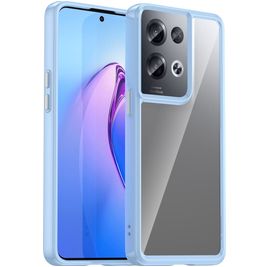 Mobigear Crystal OPPO Reno 8 Pro 5G Hülle Hardcase Backcover - Transparent / Blau Mobigear Crystal OPPO Reno 8 Pro 5G Hülle Hardcase Backcover - Transparent / Blau