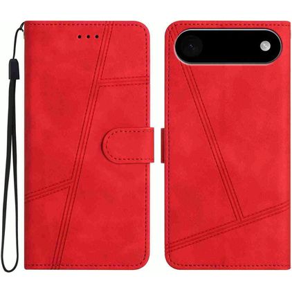 Mobigear Stitch iPhone Air Hülle Klapphülle Geldbörse - Rot
