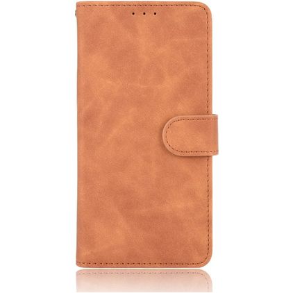 Mobigear Retro OnePlus Nord Hülle Klapphülle Geldbörse - Cognac