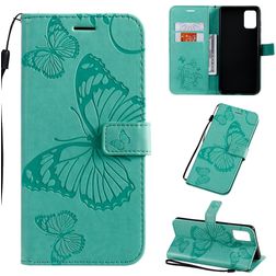 Mobigear Butterfly Samsung Galaxy A71 Klapphülle Portemonnaie - Türkis