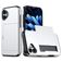 Mobigear Card iPhone 18 Hülle Hardcase Backcover Stoßfest mit Kartenhalter - Silber