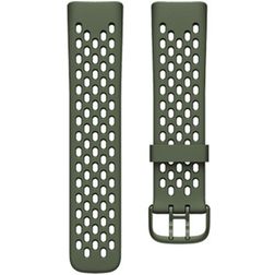 Mobigear Sport Plus Buckle Silikon Fitbit Charge 5 Armband Dornschließe - Grün