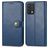 Mobigear Snap Button Realme GT Master Edition Hülle Klapphülle Geldbörse - Blau