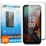 Mobigear Premium Nokia XR21 Panzerglas Gehärtetes Glas Displayschutz - Hüllenfreundlich - Schwarz (2er Pack)