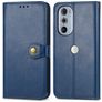 Mobigear Snap Button Motorola Edge 30 Pro Hülle Klapphülle Geldbörse - Blau