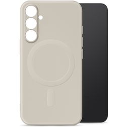 My Style Protective Flex Samsung Galaxy S25 MagSafe Hülle Flexibles TPU Backcover - Antique White