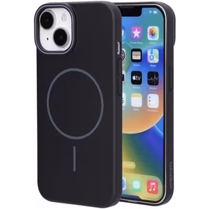 Mobiparts Slim Line iPhone 15 MagSafe Hülle Hardcase Backcover - Onyx Black