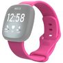 Mobigear Sport Dual Silikon Fitbit Sense Armband Pin-and-Tuck-Verschluss - Pink
