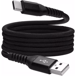Mobiparts Magnetic Braided USB-A auf USB-C Kabel 1 Meter - Black