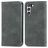 Mobigear Retro Slim Samsung Galaxy S21 FE Hülle Klapphülle Geldbörse - Grau
