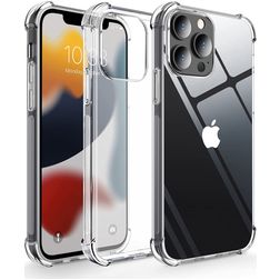Mobigear Cushion Durchsichtig iPhone 13 Pro Hülle Flexibles TPU Backcover Stoßfest - Transparent