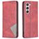 Mobigear Rhombus Slim Samsung Galaxy S23 Hülle Klapphülle - Rot